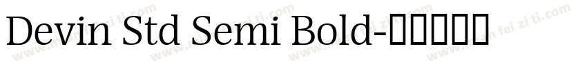 Devin Std Semi Bold字体转换